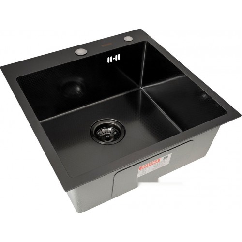 Кухонная мойка ARFEKA Eco AR 500*500 BLACK PVD NANO DECOR MILLET GRAINS