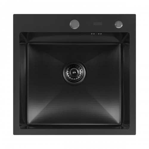 Кухонная мойка ARFEKA Eco AR 500*500 BLACK PVD NANO DECOR MILLET GRAINS