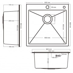 Кухонная мойка Schtoff Best Black 6050
