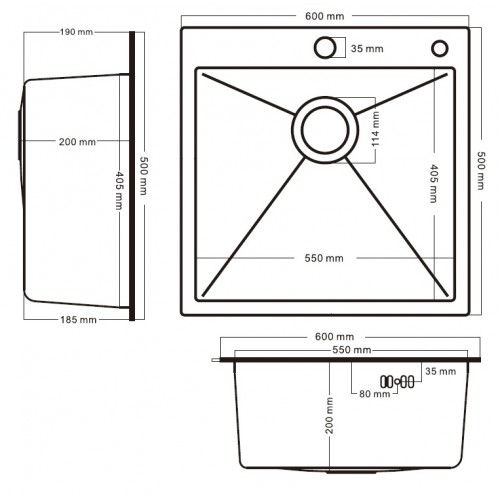 Кухонная мойка Schtoff Best Black 6050