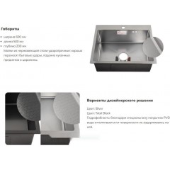 Кухонная мойка Schtoff Best Decor Black 6050