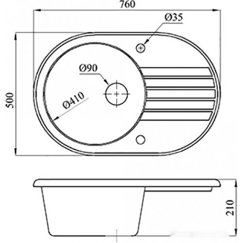 Кухонная мойка БелЭворс Rondo (блэк)