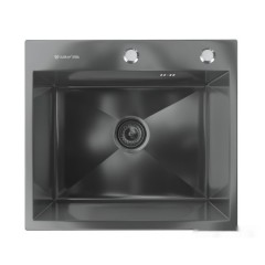 Кухонная мойка Ulgran Steel 50x45 (черная брашированная сталь)