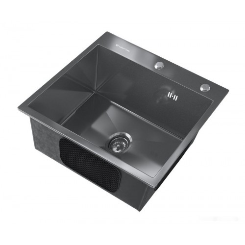 Кухонная мойка Ulgran Steel 50x45 (черная брашированная сталь)