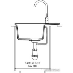 Кухонная мойка GranFest Urban GF-UR-658L (серый)