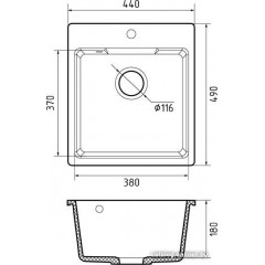 Кухонная мойка GranFest Urban GF-UR-644 (серый)