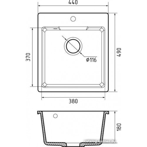 Кухонная мойка GranFest Urban GF-UR-644 (серый)