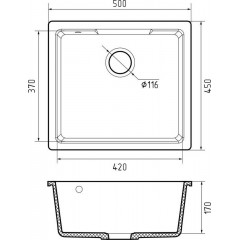 Кухонная мойка GranFest Urban GF-UR-4550 (черный)