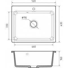 Кухонная мойка GranFest SMART Smart 520 (черный)