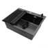 Кухонная мойка ARFEKA ECO AR 600*500 роллер-мат, дозатор BLACK DECOR +RM AR+DS AR