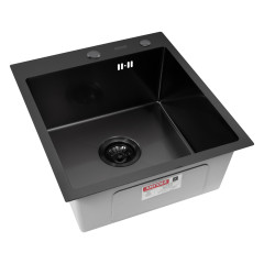 Кухонная мойка ARFEKA ECO AR 450*500 роллер-мат, дозатор BLACK +RM AR+DS AR