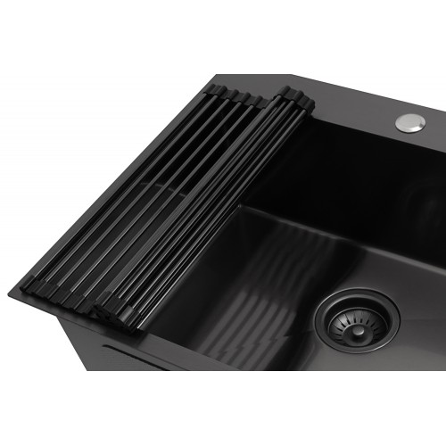 Кухонная мойка ARFEKA ECO AR 450*500 роллер-мат, дозатор BLACK +RM AR+DS AR