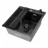 Кухонная мойка ARFEKA ECO AR 450*500 роллер-мат, дозатор BLACK +RM AR+DS AR