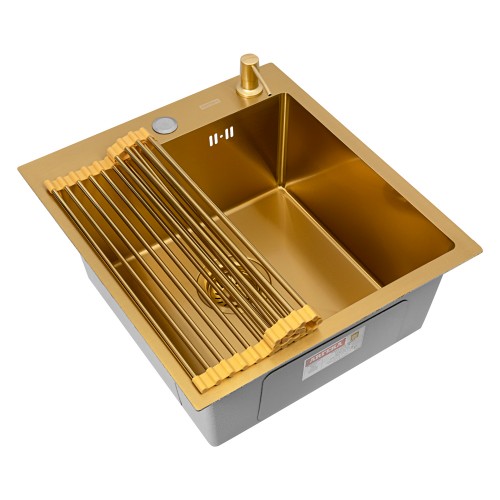 Кухонная мойка ARFEKA ECO AR 450*500 роллер-мат, дозатор GOLD +RM AR+DS AR