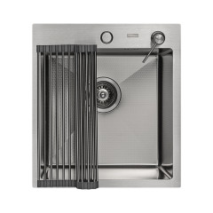 Кухонная мойка ARFEKA ECO AR 450*500 роллер-мат, дозатор SATIN DECOR +RM AR+DS AR