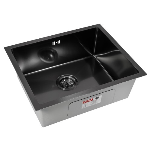 Кухонная мойка ARFEKA ECO AR 550*450 BLACK PVD NANO DECOR MILLET GRAINS