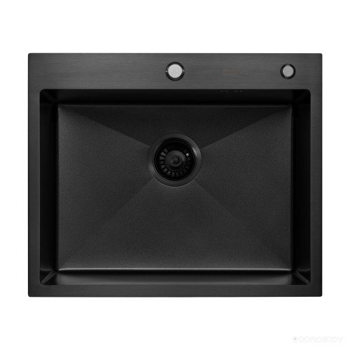 Кухонная мойка ARFEKA ECO AR 600*500 BLACK PVD NANO DECOR MILLET GRAINS