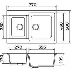 Кухонная мойка Granrus GR-770 K (песочный)