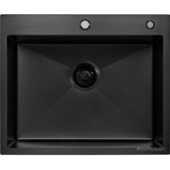 Кухонная мойка ARFEKA Eco AR 600*500 Black PVD Nano Decor Volcanic Rock