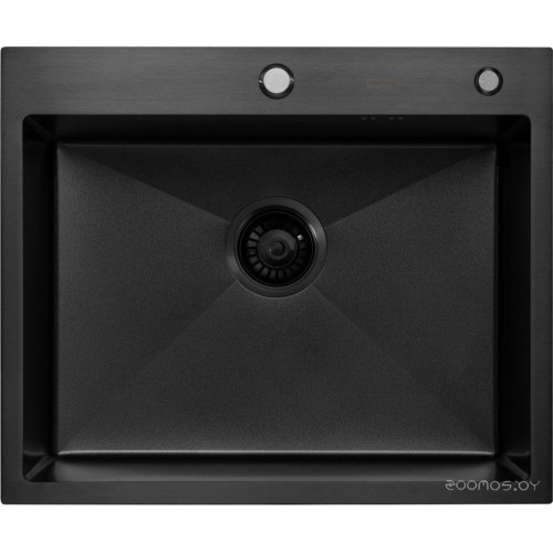 Кухонная мойка ARFEKA Eco AR 600*500 Black PVD Nano Decor Volcanic Rock