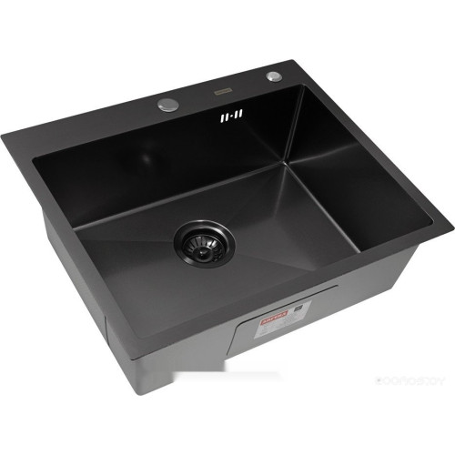 Кухонная мойка ARFEKA Eco AR 600*500 Black PVD Nano Decor Volcanic Rock