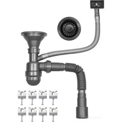 Кухонная мойка ARFEKA Eco AR 600*500 Black PVD Nano Decor Volcanic Rock