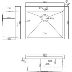 Кухонная мойка ARFEKA Eco AR 600*500 Black PVD Nano Decor Volcanic Rock
