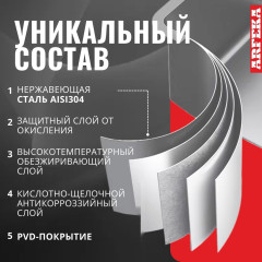 Кухонная мойка ARFEKA Eco AR 500*500 Satin Decor Millet Grains