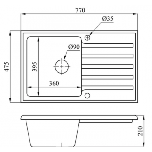 Кухонная мойка БелЭворс Styl L (олово)
