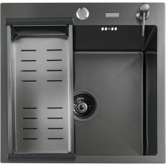 Кухонная мойка FUTUR FK 4548 B Eco Embossing (черный нано)