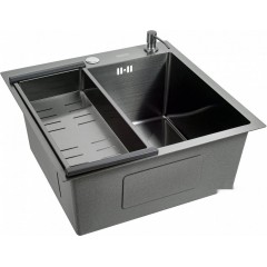 Кухонная мойка FUTUR FK 4548 B Eco Embossing (черный нано)