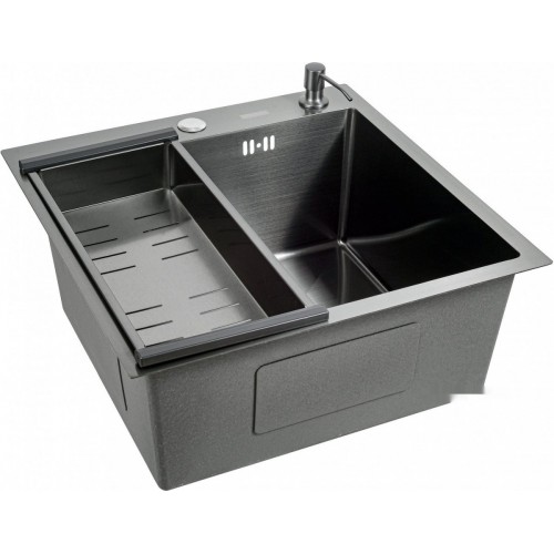 Кухонная мойка FUTUR FK 4548 B Eco Embossing (черный нано)