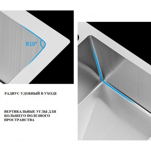 Кухонная мойка FUTUR FK 4548 B Eco Embossing (черный нано)