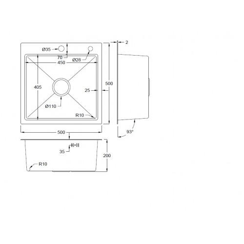 Кухонная мойка FUTUR FK 5050 ECO (Satin)