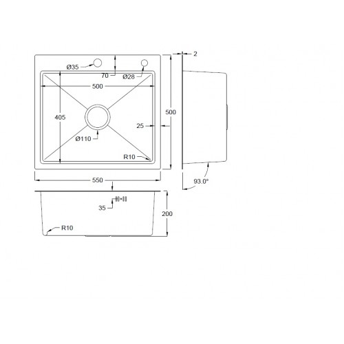 Кухонная мойка FUTUR FK 5550 ECO (Satin)