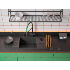Кухонная мойка Omoikiri Akisame 86 Side-L GB 4997043 (графит)