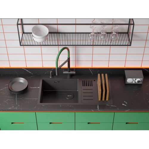 Кухонная мойка Omoikiri Akisame 86 Side-L GB 4997043 (графит)