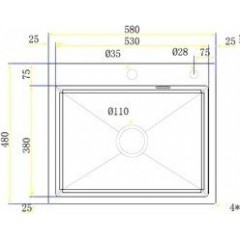 Кухонная мойка Blantek FS-5848H Honeycomb ECO (+501F40-S)