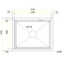 Кухонная мойка Blantek LS-5444S Brushed (+500B40S1)