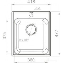 Кухонная мойка GranFest QUARZ Z-17 (черный)