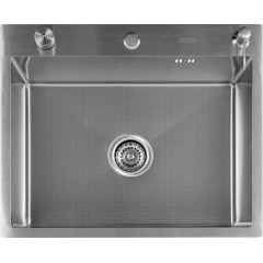 Кухонная мойка FUTUR FK 6050 Eco Embossing Pop-up Econom (Satin)