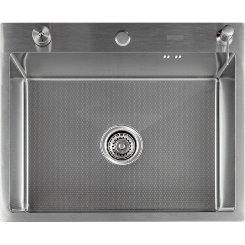 Кухонная мойка FUTUR FK 6050 Eco Embossing Pop-up Econom (Satin)