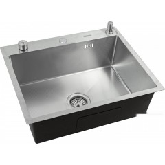 Кухонная мойка FUTUR FK 6050 Eco Embossing Pop-up Econom (Satin)