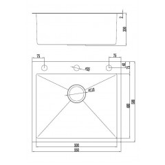 Кухонная мойка FUTUR FK 6050 Eco Embossing Pop-up Econom (Satin)