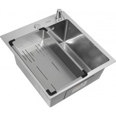 Кухонная мойка ARFEKA Eco AR мойка 450*500, коландер G, дозатор Satin Decor Millet +CL AR G+DS AR