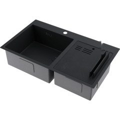 Кухонная мойка Omoikiri Akisame 86-2 Side gb (графит)