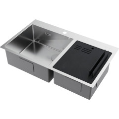 Кухонная мойка Omoikiri Akisame 86-2 Side in (нержавеющая сталь)