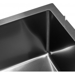 Кухонная мойка ARFEKA ECO AR мойка 500*500, коландер, дозатор BLACK DECOR MILLET GRAINS