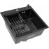 Кухонная мойка ARFEKA ECO AR мойка 500*500, коландер, дозатор BLACK DECOR VOLCANIC ROCK