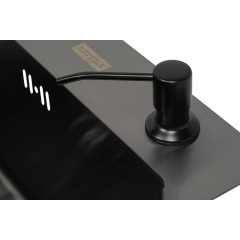 Кухонная мойка ARFEKA ECO AR мойка 500*500, коландер, дозатор BLACK DECOR VOLCANIC ROCK